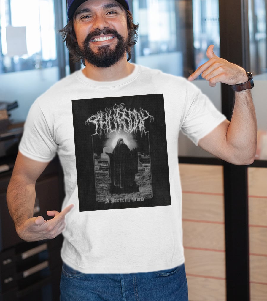 Thursday A Hole In The World Mysterious Cloaked Figure In Cemetery T-Shirt