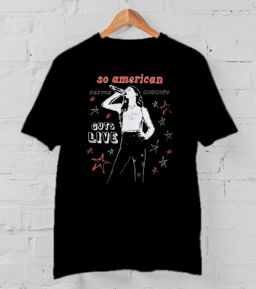 Olivia Rodrigo So American Guts Live Star Graphics T-Shirt