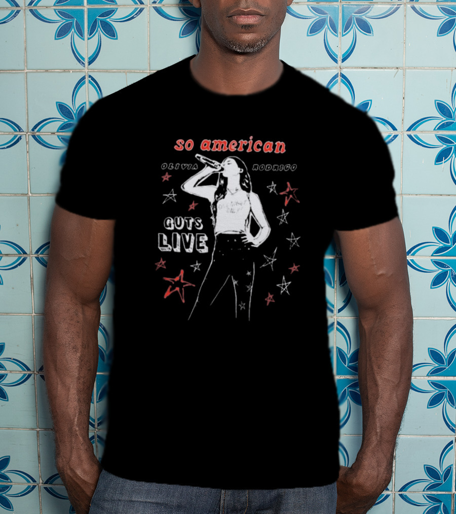 Olivia Rodrigo So American Guts Live Star Graphics T-Shirt