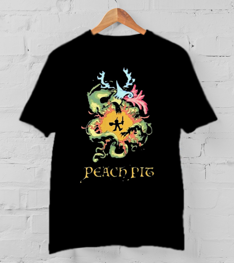 Peach Pit Psychedelic Fantasy Symbol T-Shirt