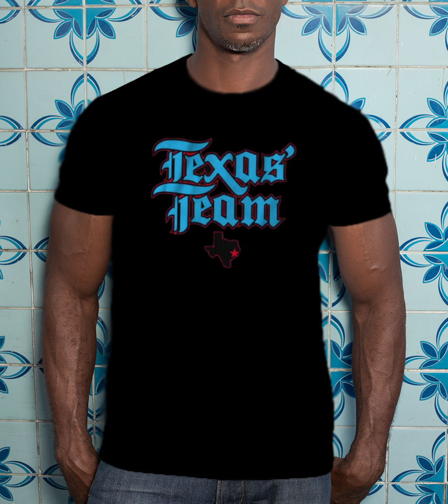 Texas’ Team With Lone Star Map T-Shirt