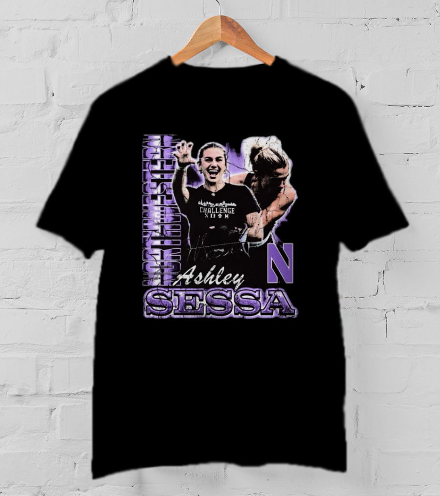 Ashley Sessa Northwestern Challenge 90s Retro Signature N T-Shirt