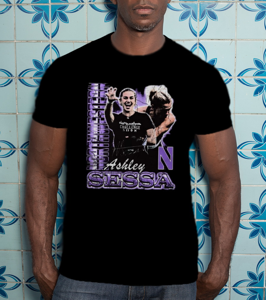 Ashley Sessa Northwestern Challenge 90s Retro Signature N T-Shirt