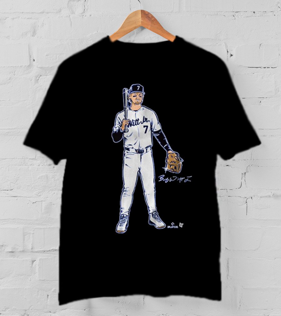 Bobby Witt Jr 7 Signature Kansas City Royals MLB Silver And Gold T-Shirt