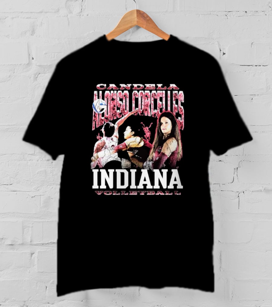 Candela Alonso Corcelles Indiana Volleyball 90s Iconic Hoosiers T-Shirt