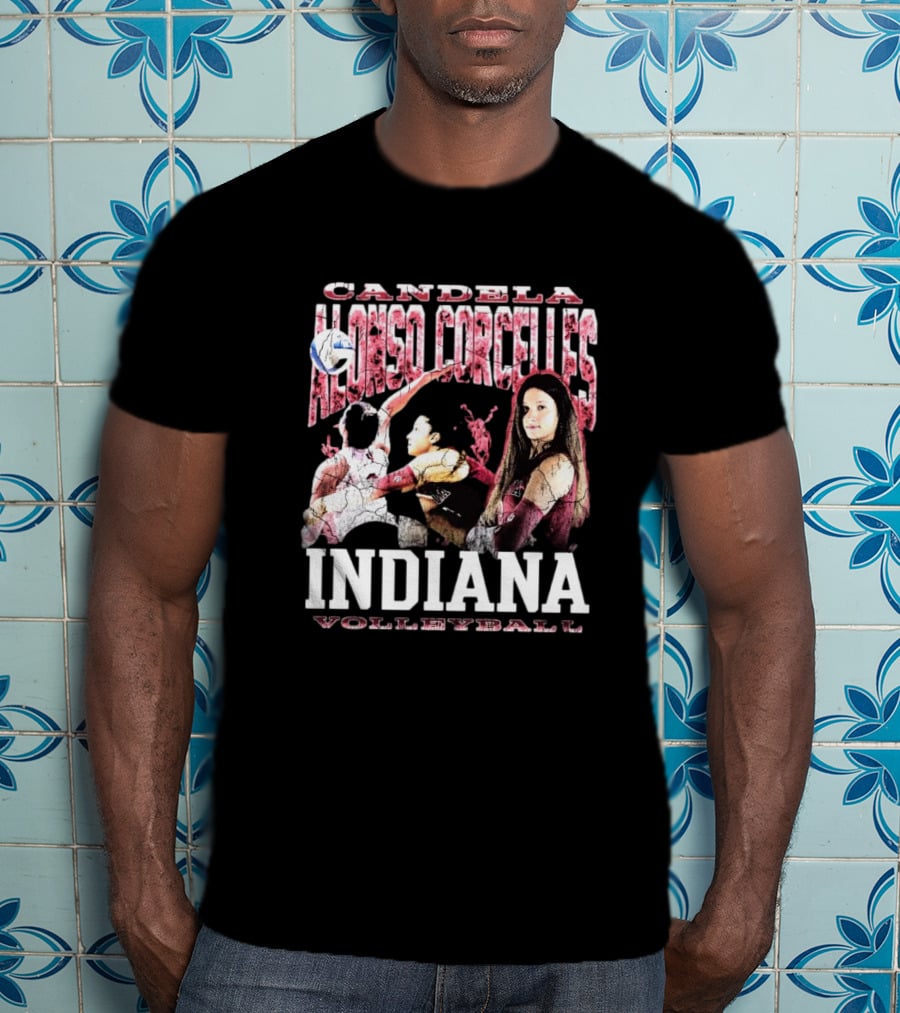 Candela Alonso Corcelles Indiana Volleyball 90s Iconic Hoosiers T-Shirt