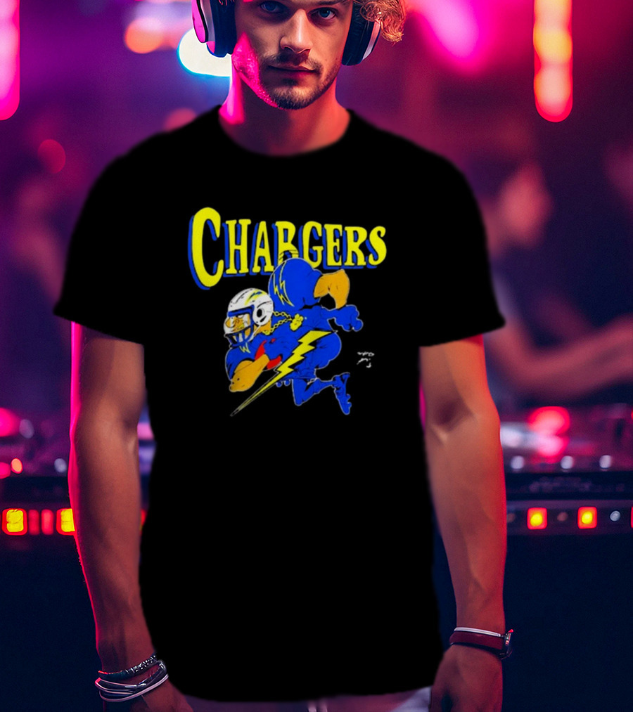 Los Angeles Chargers Crenshaw Skate Club Mascot Football Cartoon Character T-Shirt