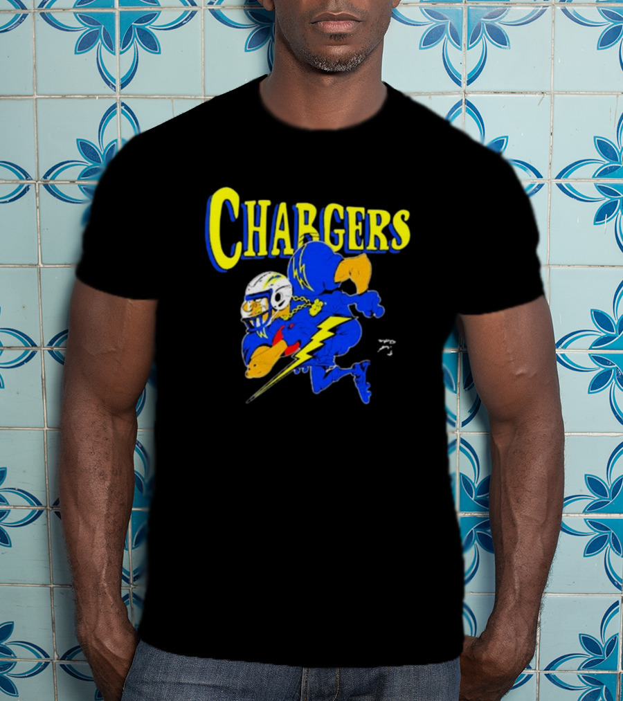 Los Angeles Chargers Crenshaw Skate Club Mascot Football Cartoon Character T-Shirt