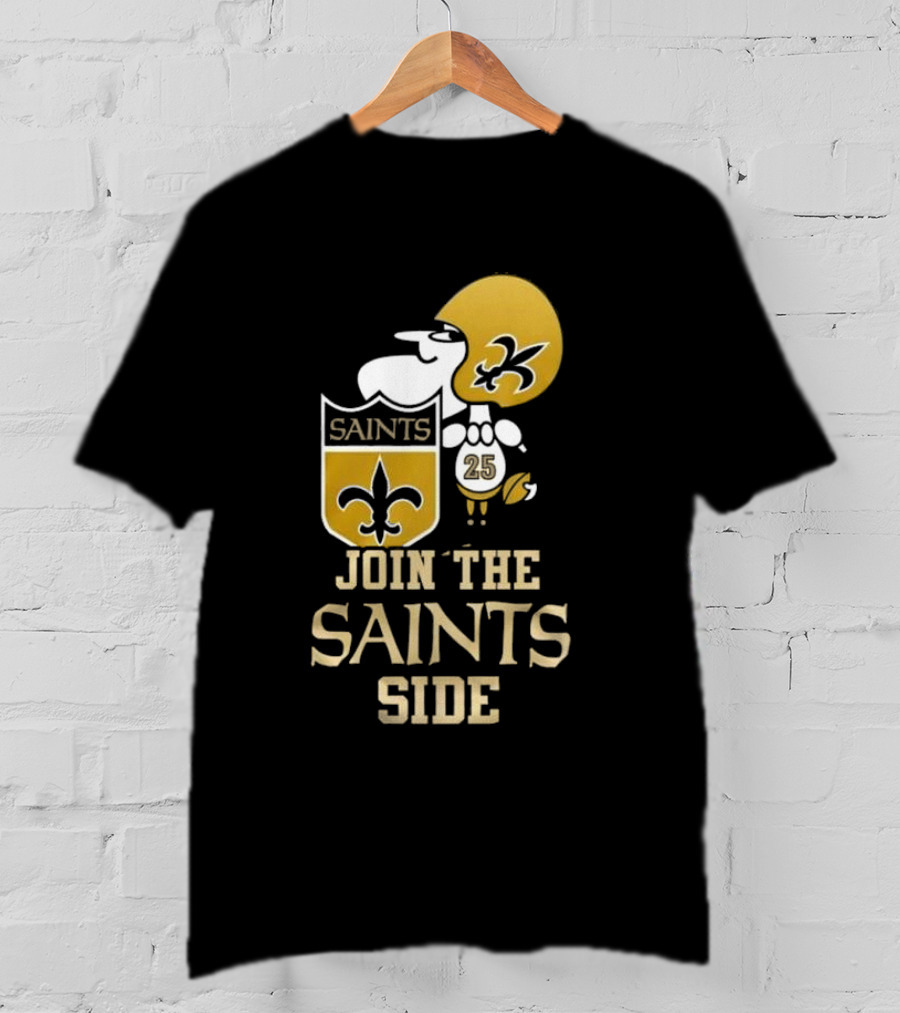 New Orleans Saints Snoopy 25 Join The Saints Side T-Shirt