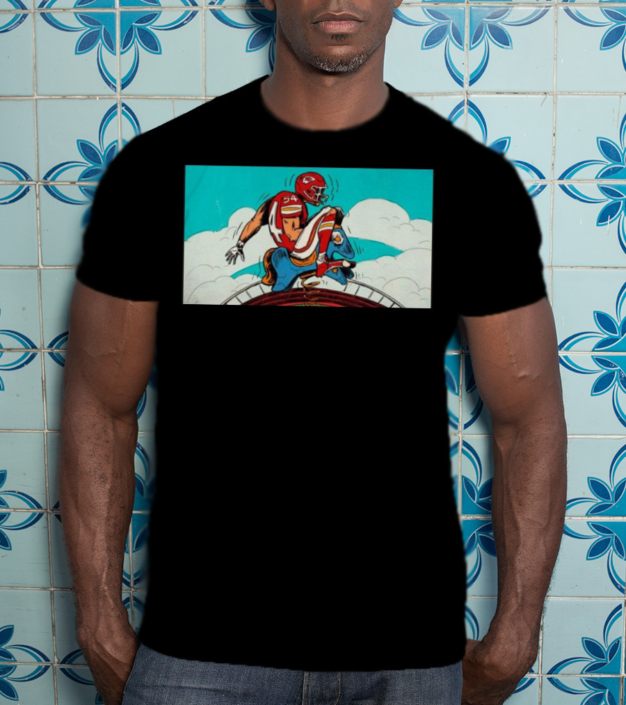 Kansas City Chiefs Vs. Denver Broncos Game-Day Matchup Sky Battle T-Shirt