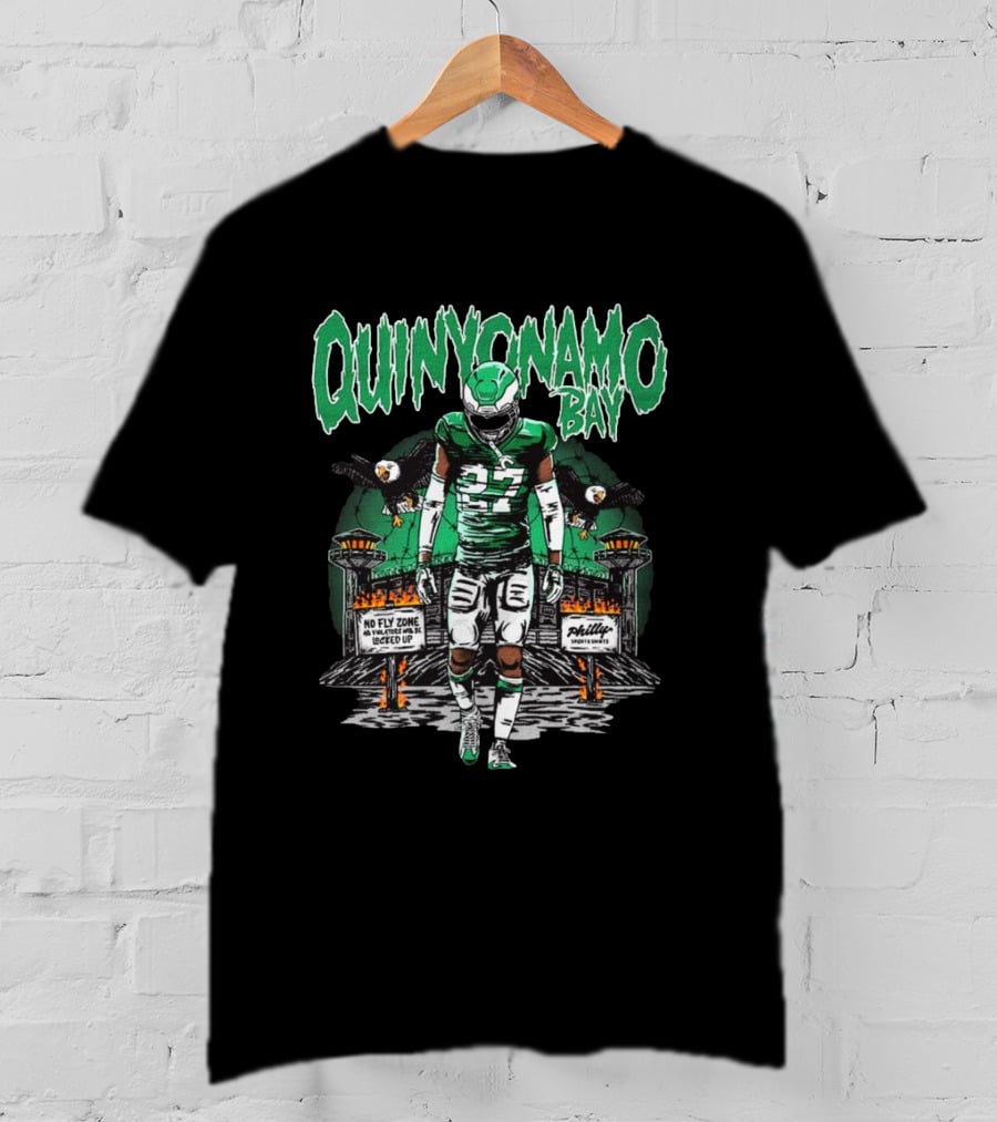 Quinyonamo Bay No Fly Zone Locked Up Philadelphia Eagles 27 T-Shirt