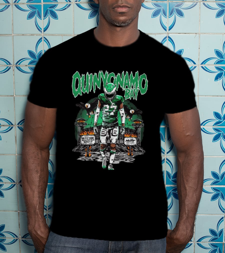 Quinyonamo Bay No Fly Zone Locked Up Philadelphia Eagles 27 T-Shirt