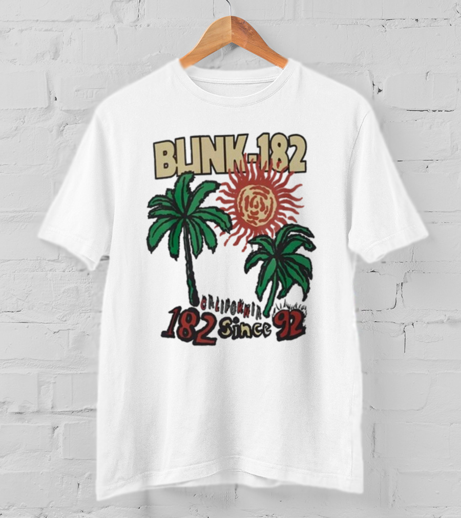 Blink-182 California 182 Since 92 Sun Palm Trees T-Shirt