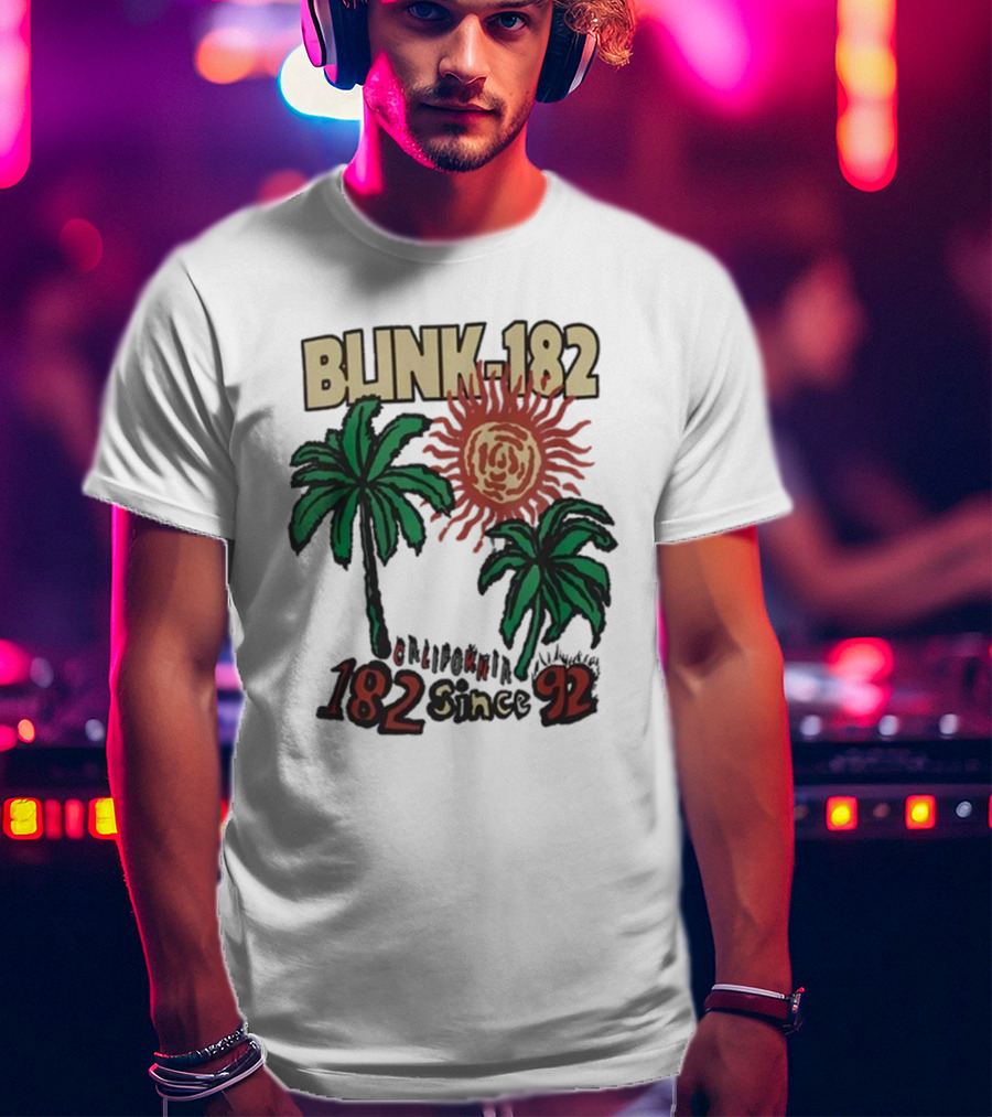 Blink-182 California 182 Since 92 Sun Palm Trees T-Shirt