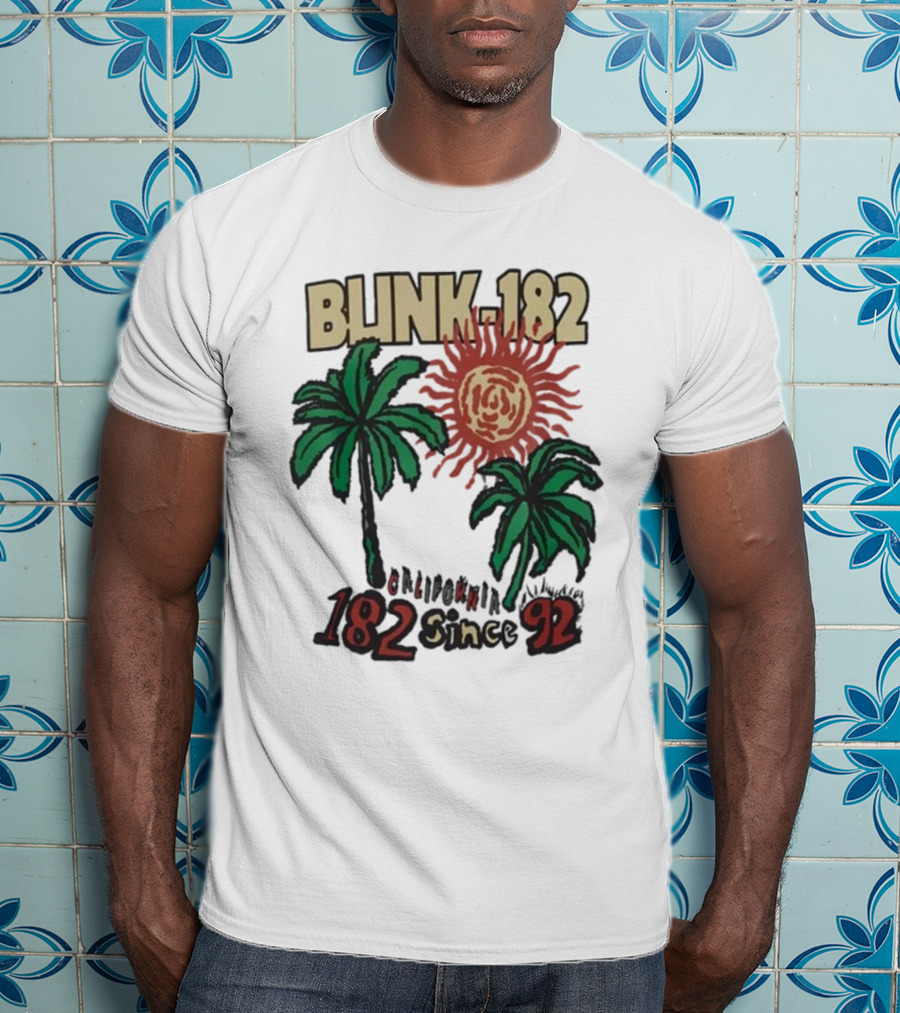 Blink-182 California 182 Since 92 Sun Palm Trees T-Shirt