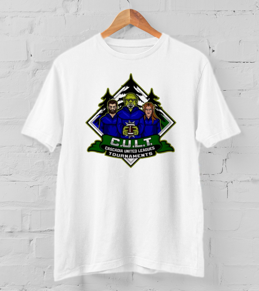 CULT Cascadia United Leagues Tournaments Blood Bowl Green Orc Iconic T-Shirt