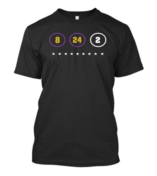 Kobe Bryant 8 24 2 Los Angeles Lakers Basketball T-Shirt