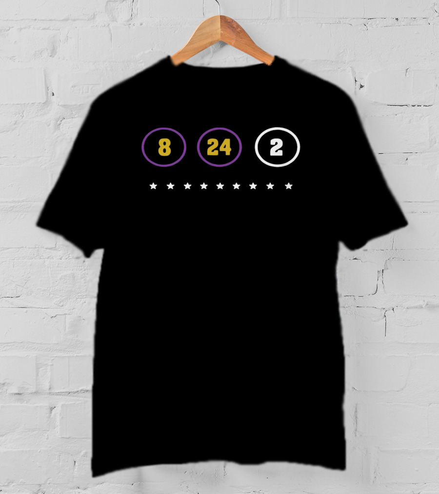 Kobe Bryant 8 24 2 Los Angeles Lakers Basketball T-Shirt