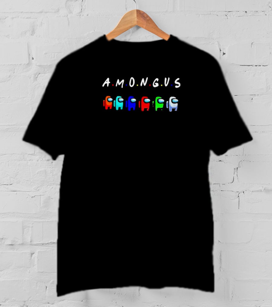 Among Us Friends Parody Of TV Show Lettering With Colorful Crewmates T-Shirt