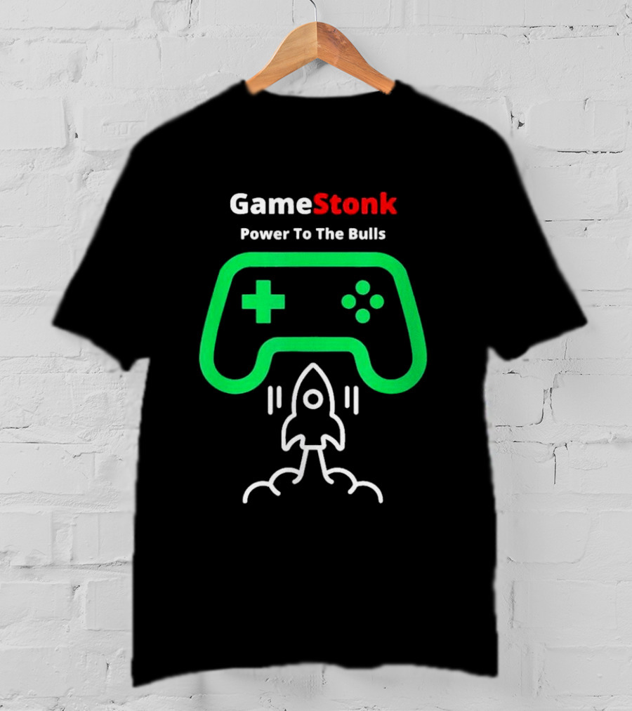 GameStonk Power To The Bulls Hedge Fund Destroyer Wall Street Bets Rocket Controller Classic T-Shirt