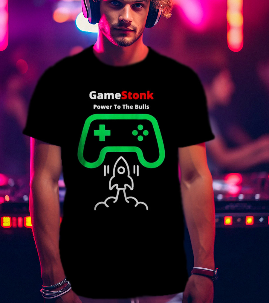GameStonk Power To The Bulls Hedge Fund Destroyer Wall Street Bets Rocket Controller Classic T-Shirt