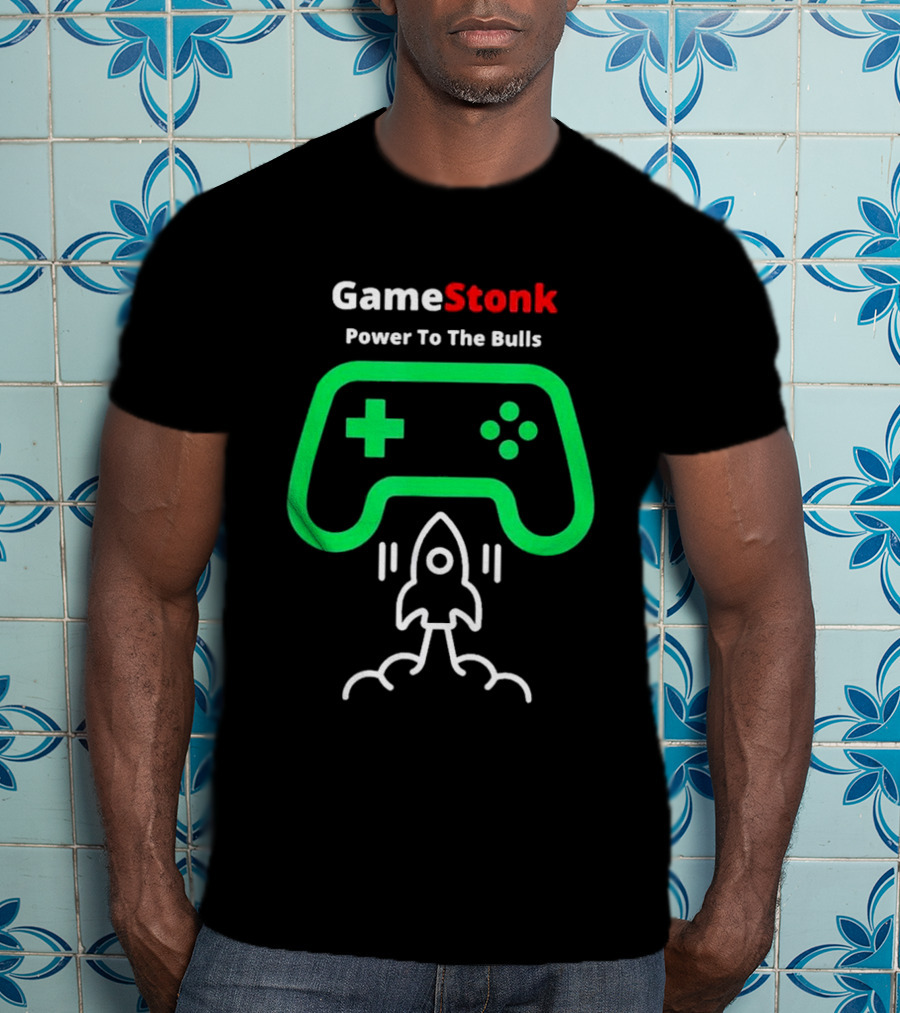 GameStonk Power To The Bulls Hedge Fund Destroyer Wall Street Bets Rocket Controller Classic T-Shirt