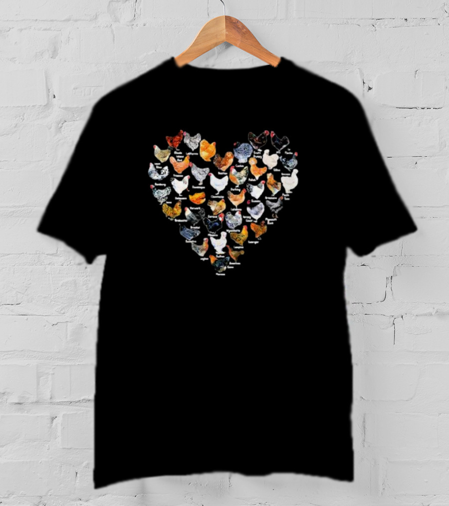 Heart Chicken Breeds Compilation T-Shirt