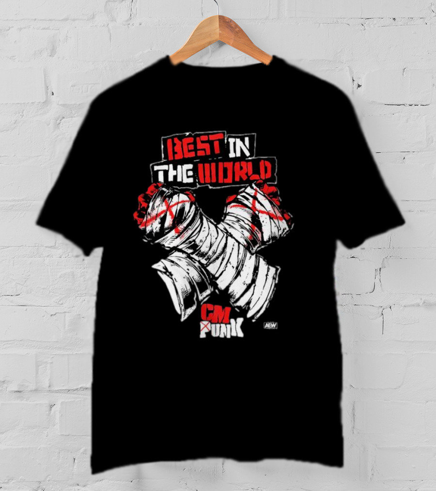 Best In The World CM Punk AEW Arms T-Shirt