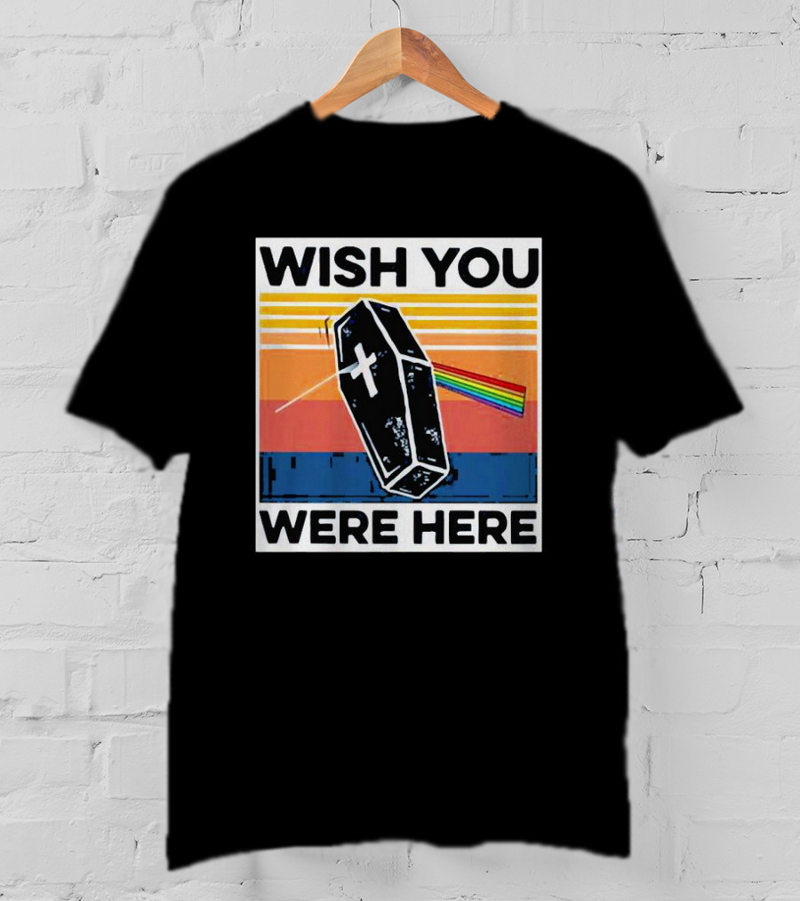 Coffin Wish You Were Here Vintage Rainbow Prism T-Shirt