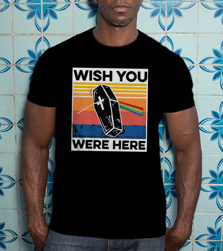 Coffin Wish You Were Here Vintage Rainbow Prism T-Shirt