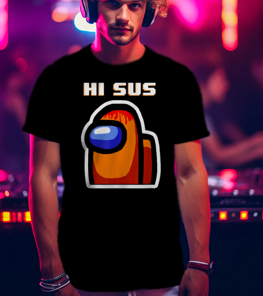 Hi Sus Impostor Among Us Funny Vintage Game T-Shirt