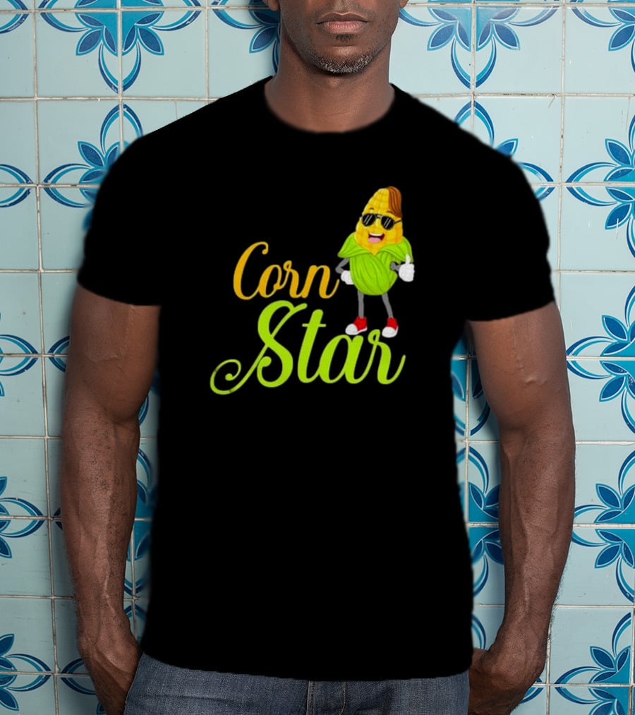 Corn Star Barnyard Harvest Rancher Farming Barn Cattle T-Shirt