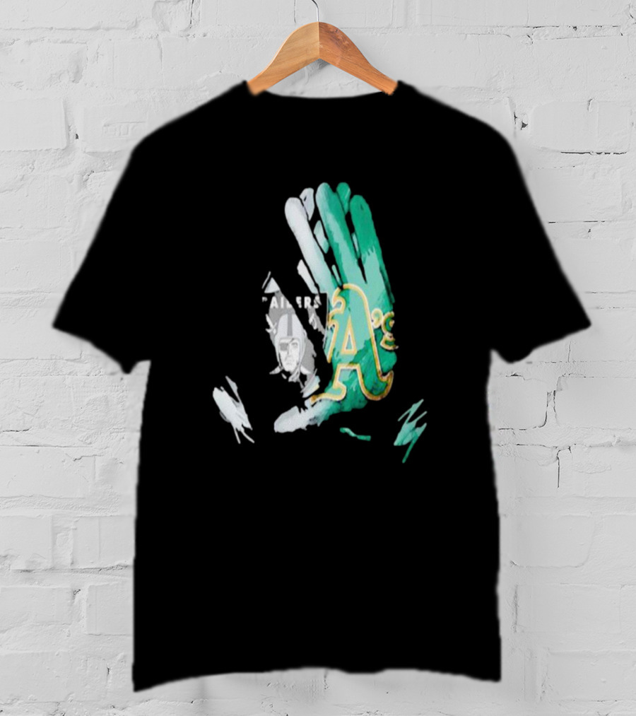 Las Vegas Raiders Oakland Athletics Gloves Diamond Painting T-Shirt
