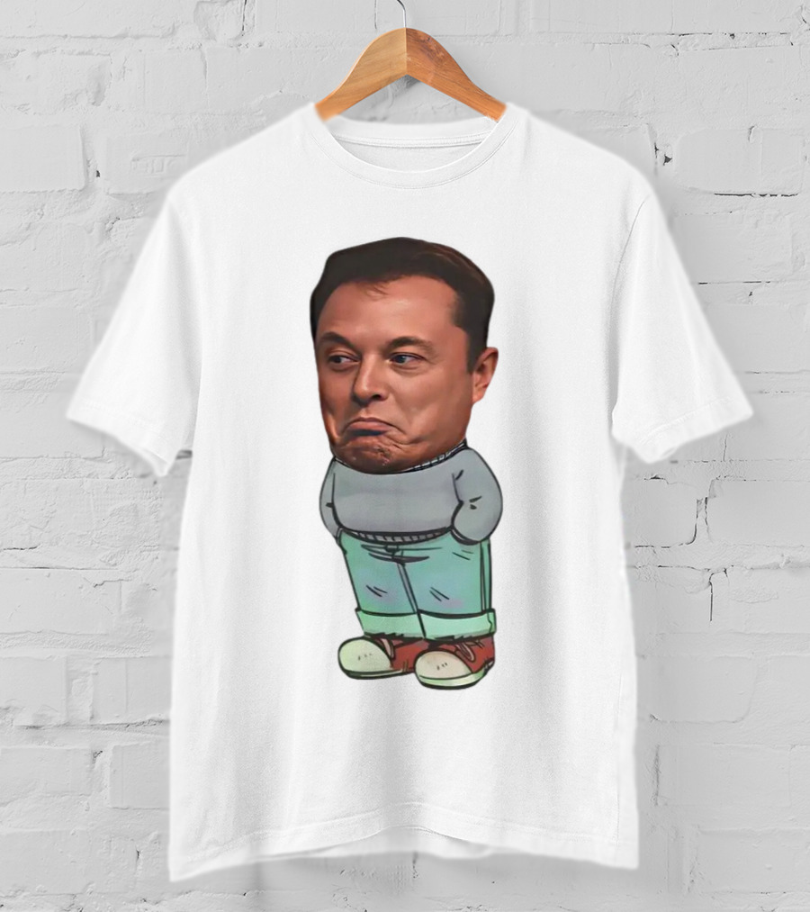 Musk Chill Guy Cartoon Style Humor Character T-Shirt
