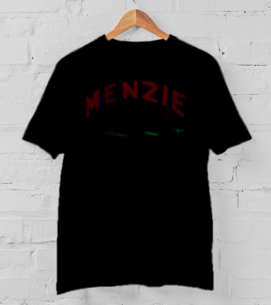 Menzie Dairy Co McKeesport Pennsylvania Retro Logo With Rustic Rural Scene T-Shirt
