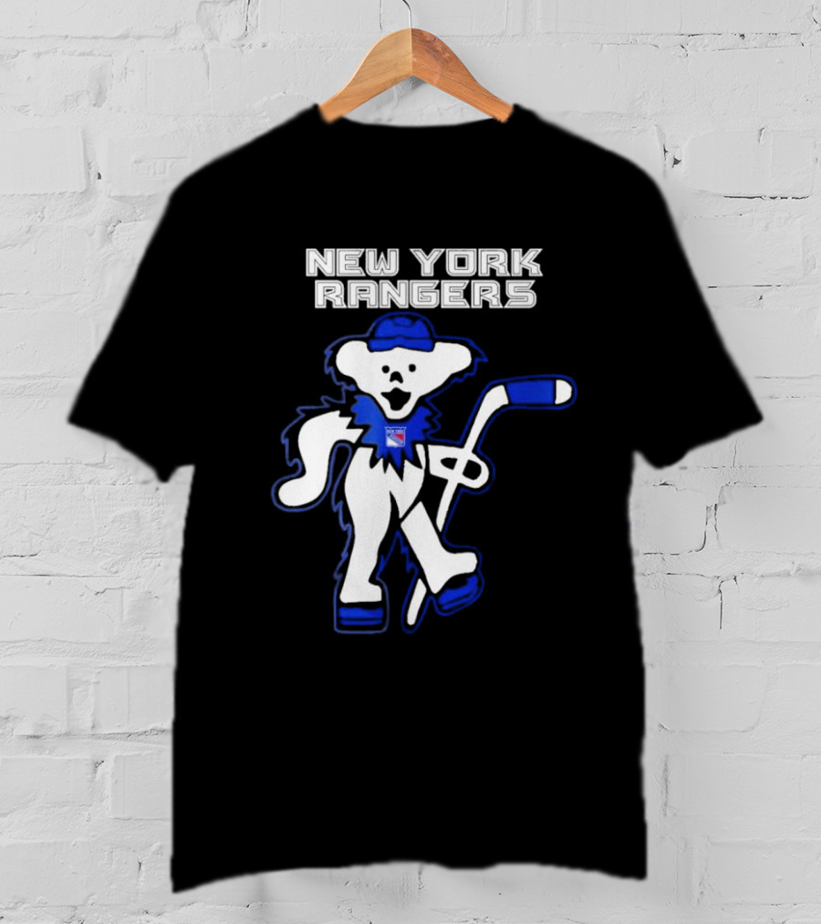 New York Rangers Grateful Dead Dancing Bear Hockey T-Shirt