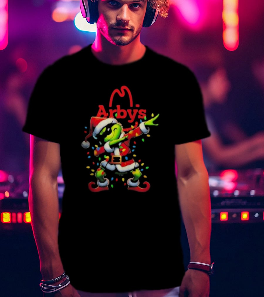 Santa Grinch Dabbing Arby’s Christmas T-Shirt