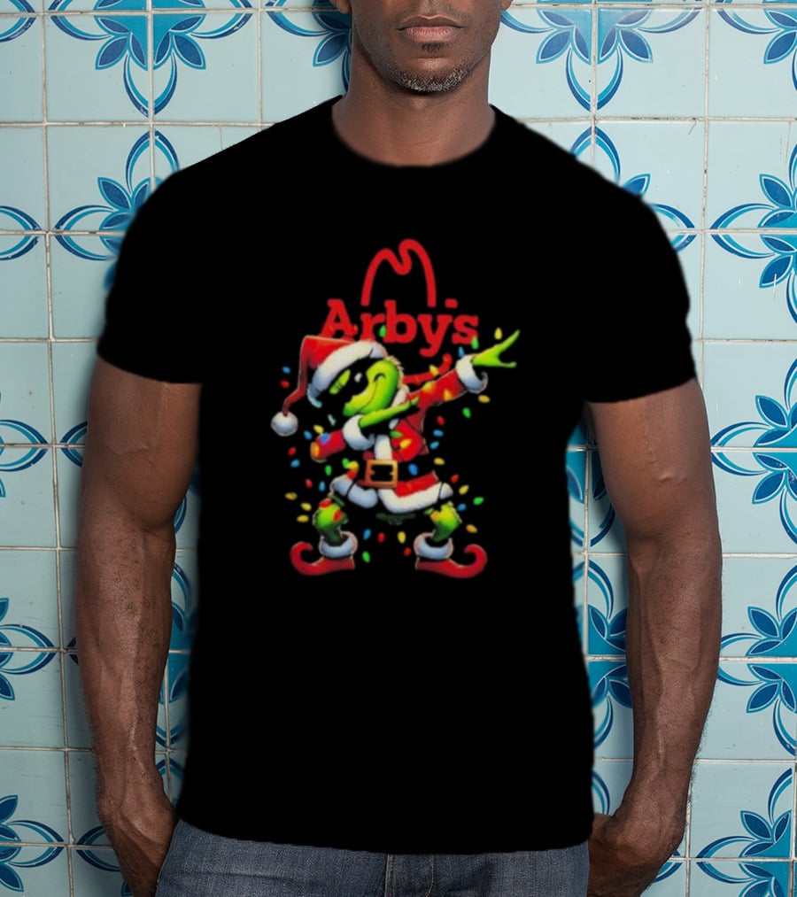 Santa Grinch Dabbing Arby’s Christmas T-Shirt