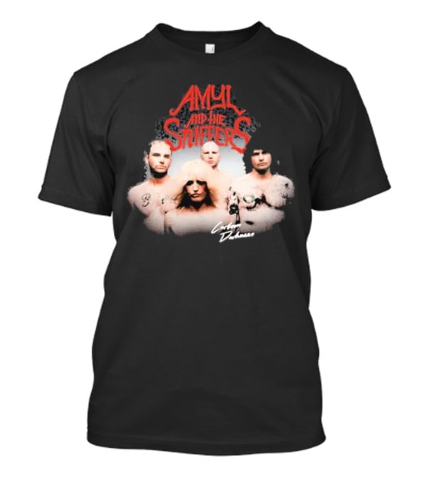 Amyl And The Sniffers Band Comfort To Me Logo Photo T-Shirt