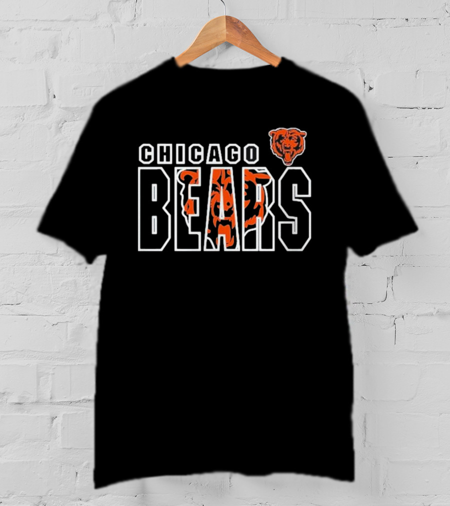 Chicago Bears Youth NFL Properties Double Logo Bear Head T-Shirt