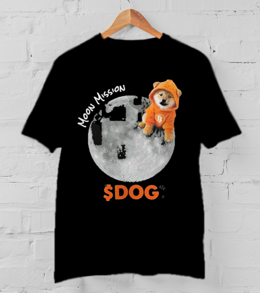 Moon Mission $DOG Dogecoin Bitcoin Shiba Inu T-Shirt