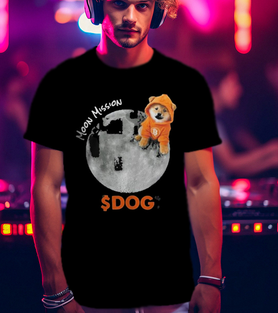 Moon Mission $DOG Dogecoin Bitcoin Shiba Inu T-Shirt