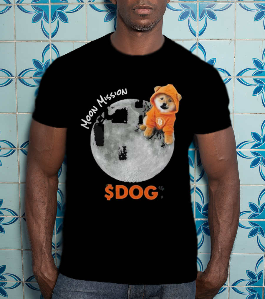 Moon Mission $DOG Dogecoin Bitcoin Shiba Inu T-Shirt
