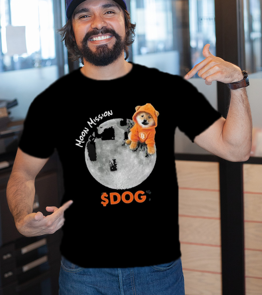 Moon Mission $DOG Dogecoin Bitcoin Shiba Inu T-Shirt