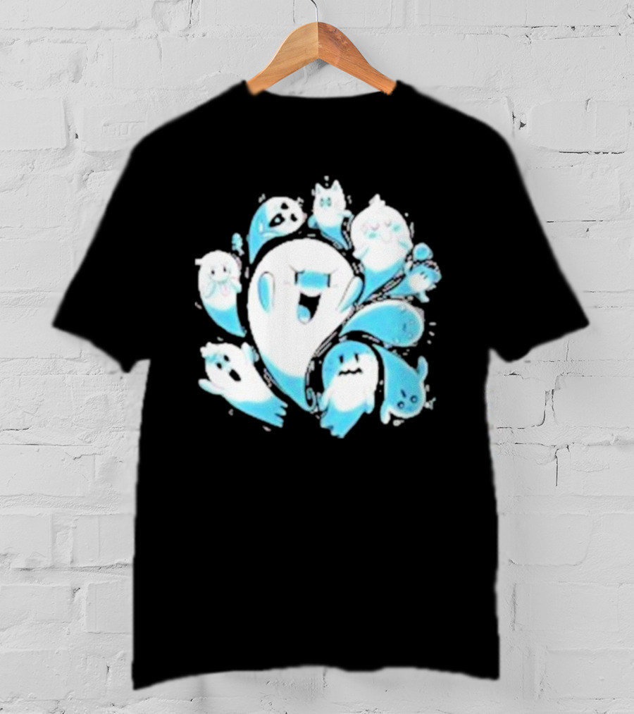 Ghostly Gathering Alexandra Sketch Spooky Blue Spirits T-Shirt