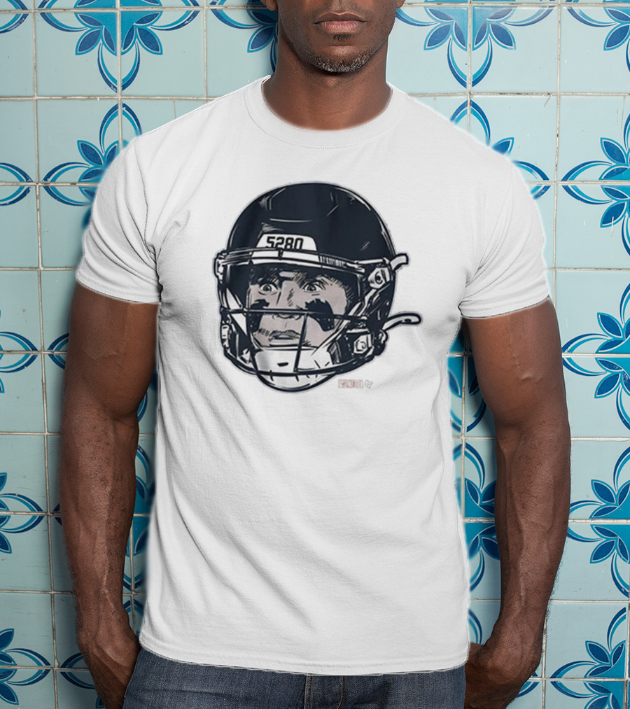 5280 Denver Broncos Crazy Eyes NFL Football Bo Nix Painting T-Shirt