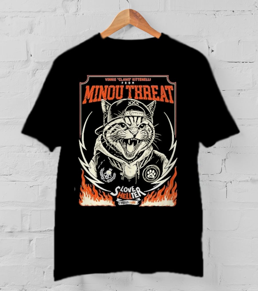 Vinnie Claws Kittenelli From Minou Threat Love Shelter Hellfest Open Air Festival T-Shirt