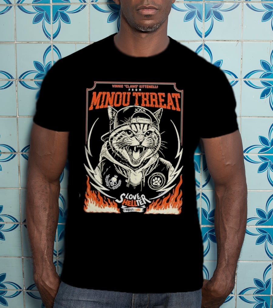 Vinnie Claws Kittenelli From Minou Threat Love Shelter Hellfest Open Air Festival T-Shirt