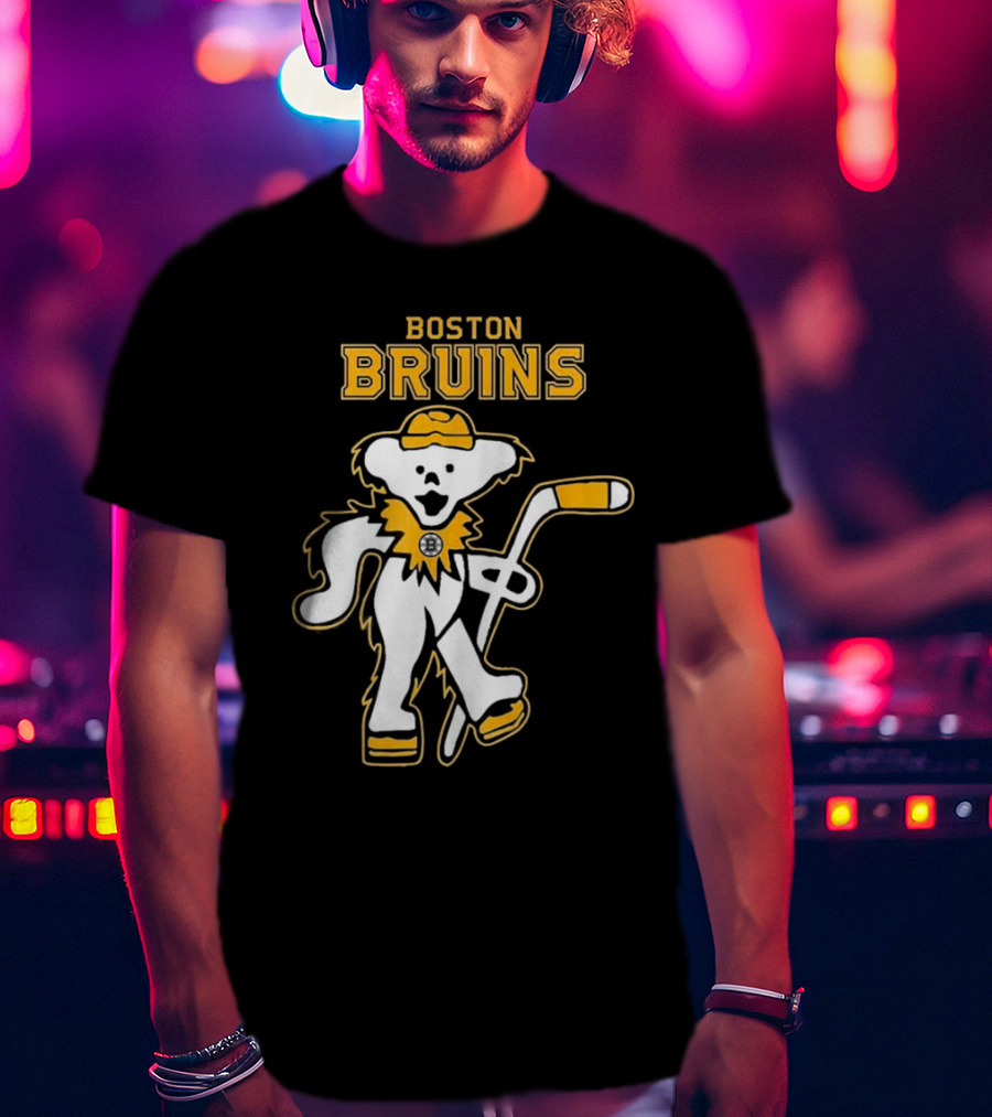 Boston Bruins Grateful Dead Dancing Bear T-Shirt