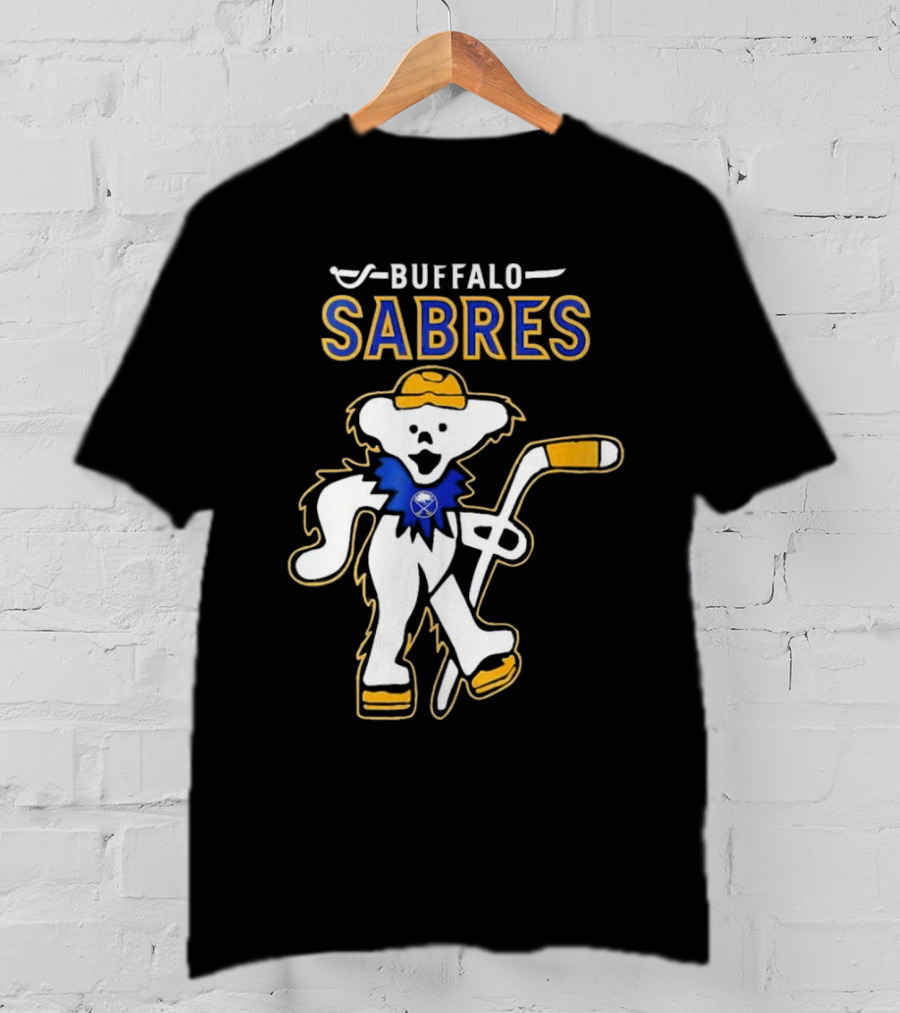 Buffalo Sabres Grateful Dead Dancing Bear Hockey T-Shirt